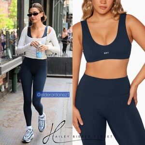 Set Active Navy Sportbody Dip Bra and Legging set